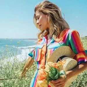 ALL THINGS MOCHI Striped Rainbow Vibrant Colorful Leilani Maxi Dress REVOLVE